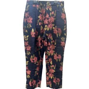 Lulus Floral Gold Thread Women's Pants Size Small NWT